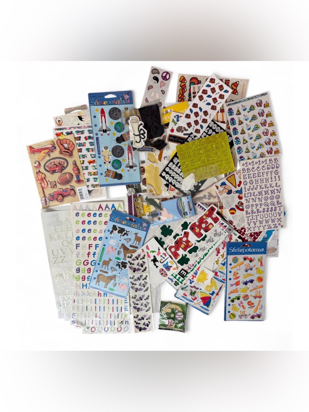 Huge lot 90s y2k Sticker Pack Assortment stickopotamus scrapbook junk journal